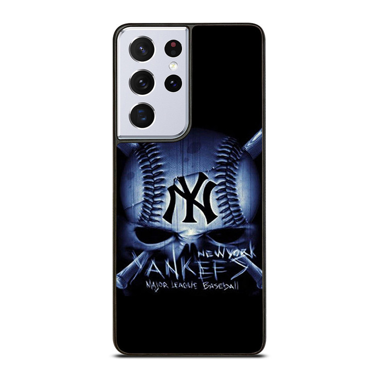 NY NEW YORK YANKEES SKULL Samsung Galaxy S21 Ultra Case