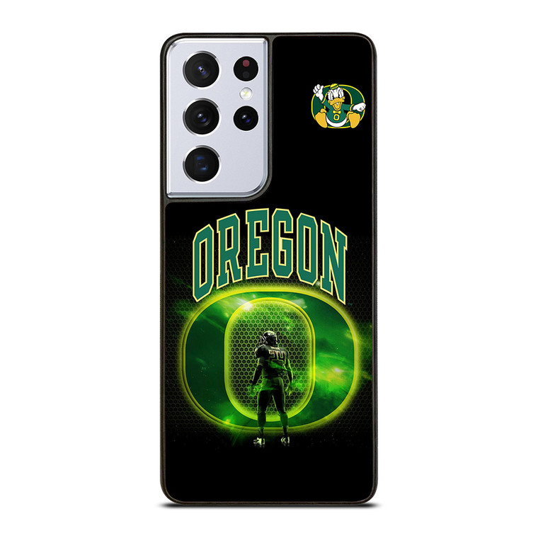 OREGON DUCKS FOOTBALL UNIVERSITY TEAM LOGO Samsung Galaxy S21 Ultra Case