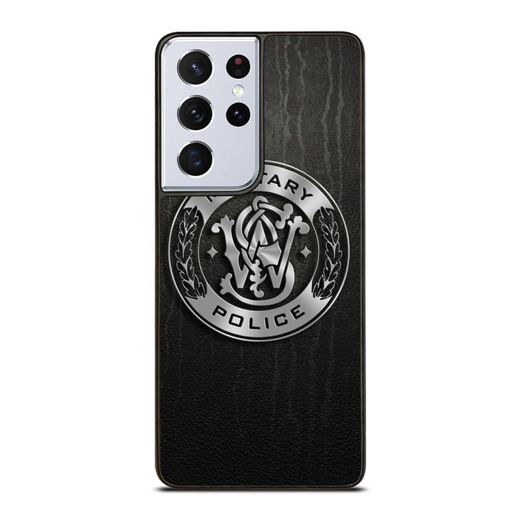 SMITH AND WESSON MILITARY POLICE METAL LOGO Samsung Galaxy S21 Ultra Case