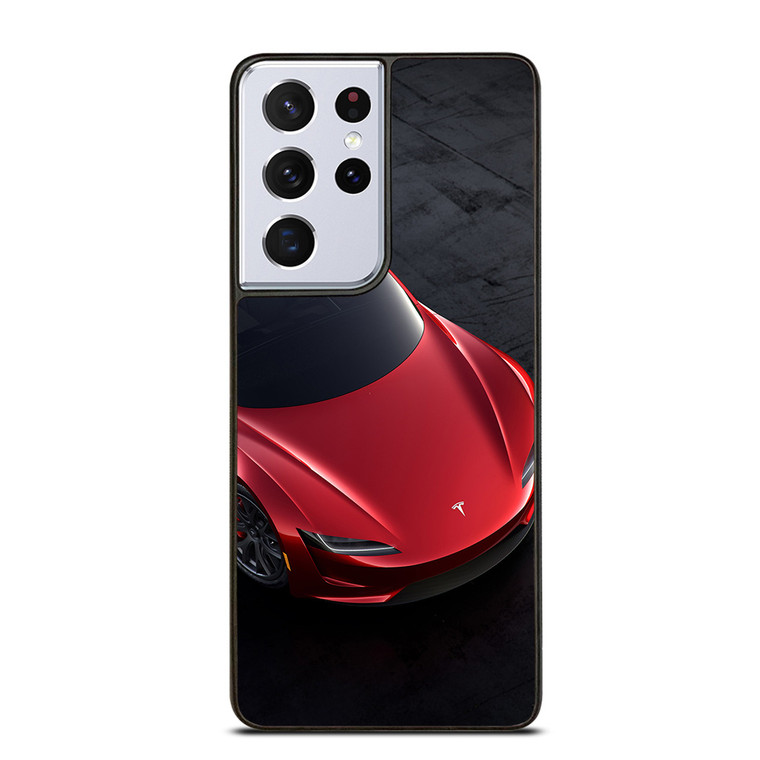 TESLA RED ELECTRIC CAR Samsung Galaxy S21 Ultra Case