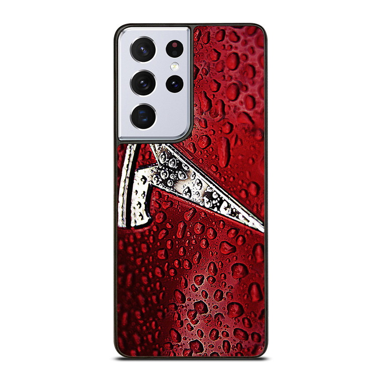 TESLA RED WATER EMBLEM Samsung Galaxy S21 Ultra Case