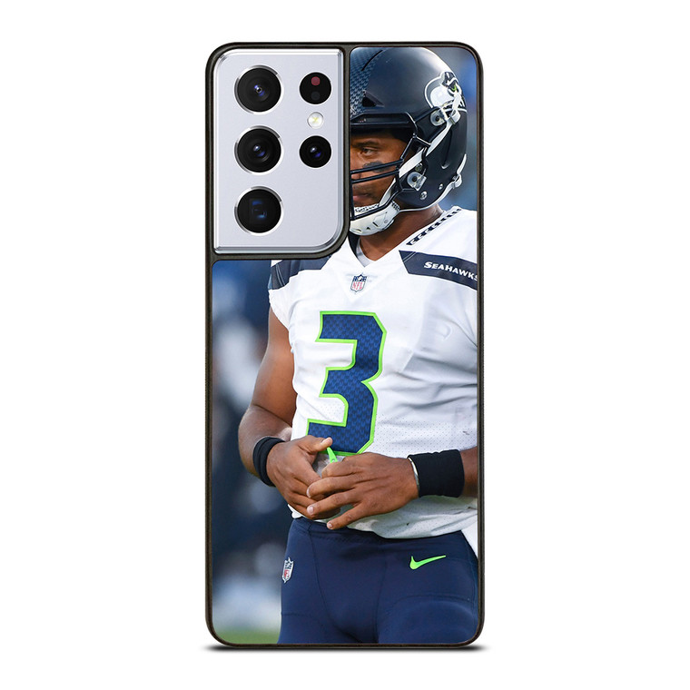 WILSON SEATTLE SEAHAWKS WHITE JERSEY Samsung Galaxy S21 Ultra Case