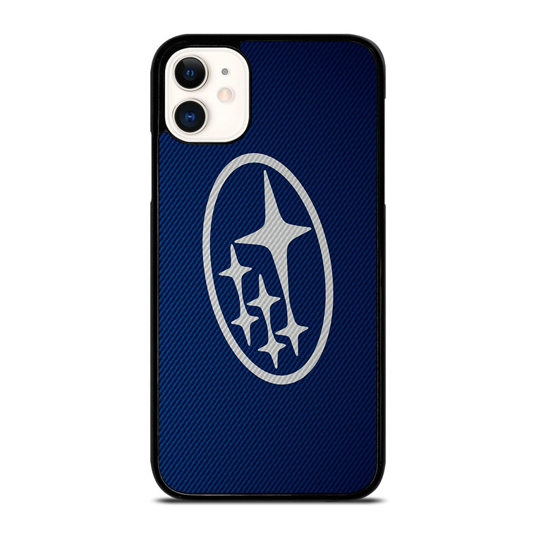 SUBARU LOGO BLUE CARBON iPhone 11 Case