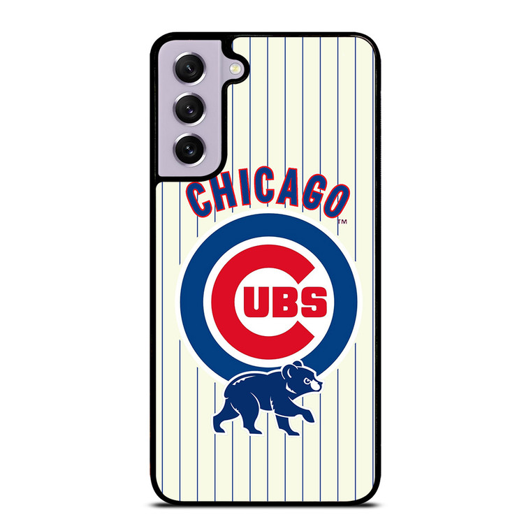 CHICAGO CUBS BASEBALL STRIPES LOGO Samsung Galaxy S21 FE Case