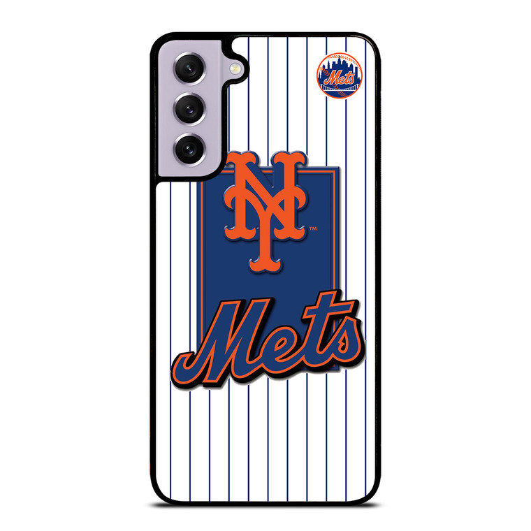 NEW YORK METS LOGO MLB JERSEY Samsung Galaxy S21 FE Case