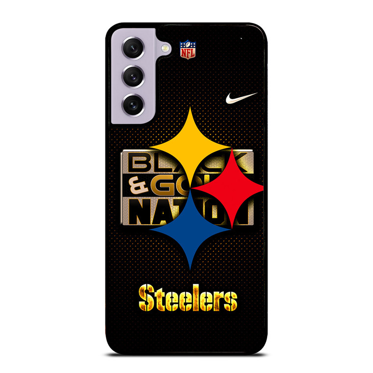 PITTSBURGH STEELERS BLACK AND GO NATION Samsung Galaxy S21 FE Case