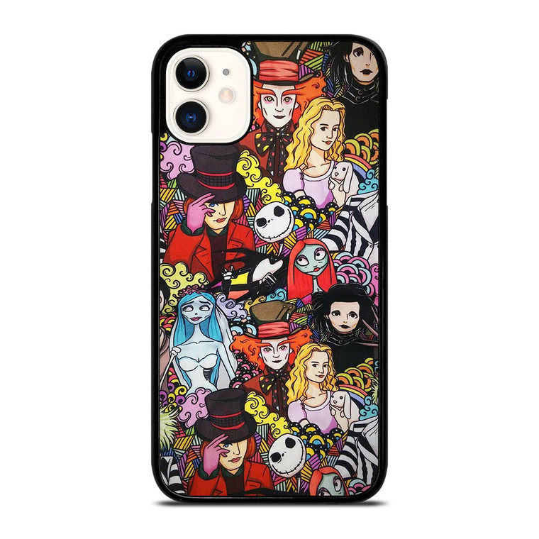 TIM BURTON CHARACTERS iPhone 11 Case