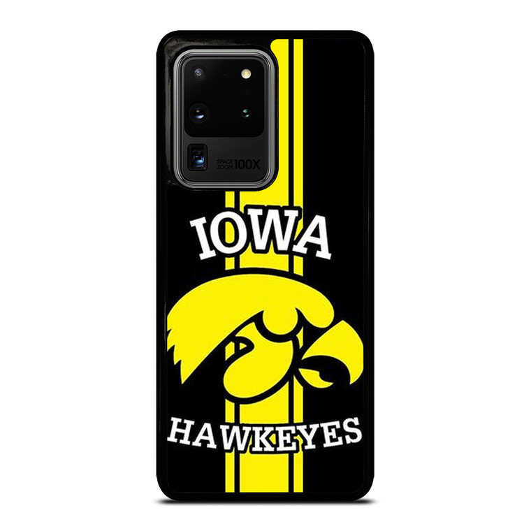 IOWA HAWKEYES STRIPS LOGO FOOTBALL TEAM Samsung Galaxy S20 Ultra  Case