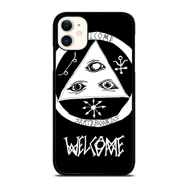 WELCOME SKATEBOARDS LOGO BLACK iPhone 11 Case