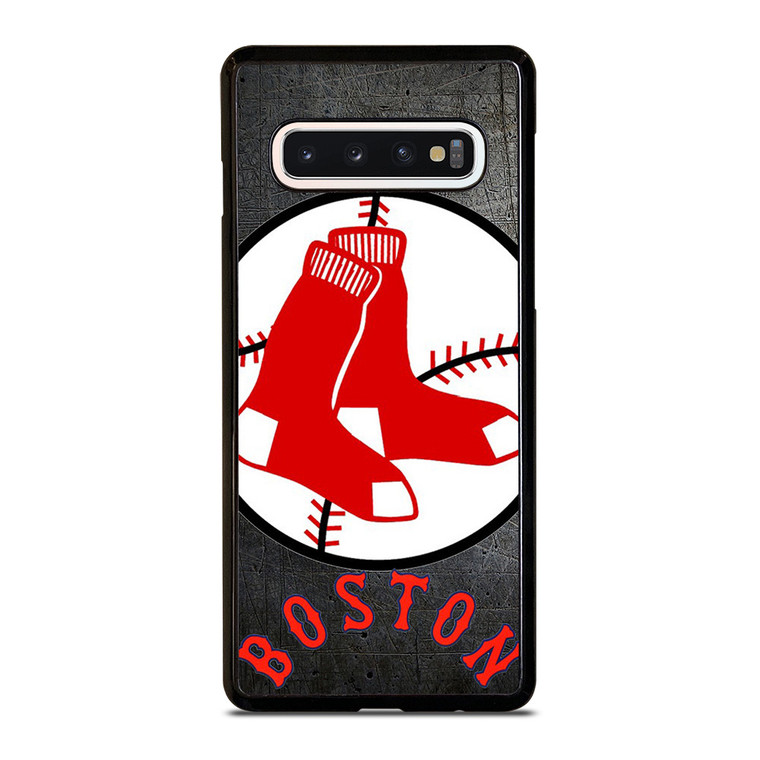 BOSTON RED SOX BASEBALL METAL LOGO Samsung Galaxy S10 Case
