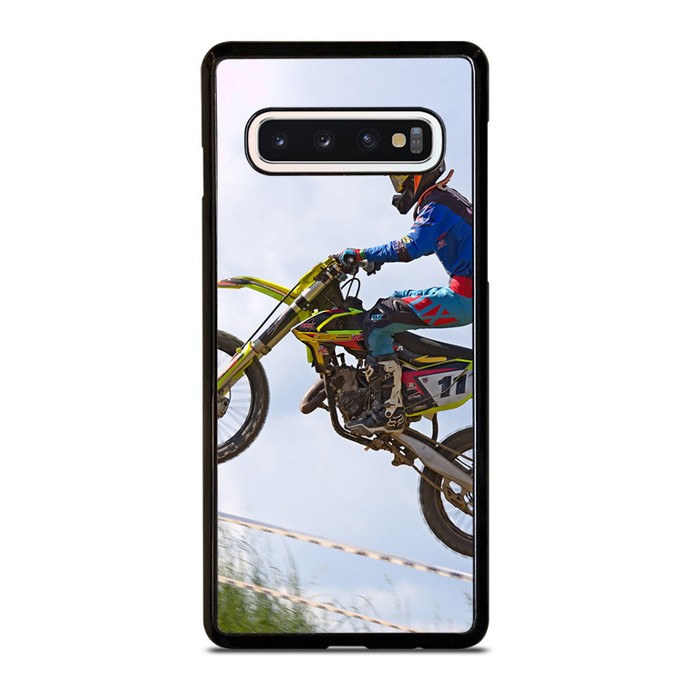 MOTOR CROSS STUNT ACTION Samsung Galaxy S10 Case