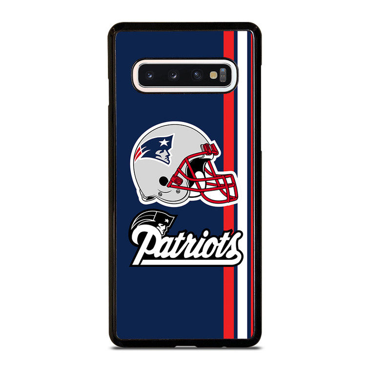 NEW ENGLAND PATRIOTS STRIPS HELMET Samsung Galaxy S10 Case