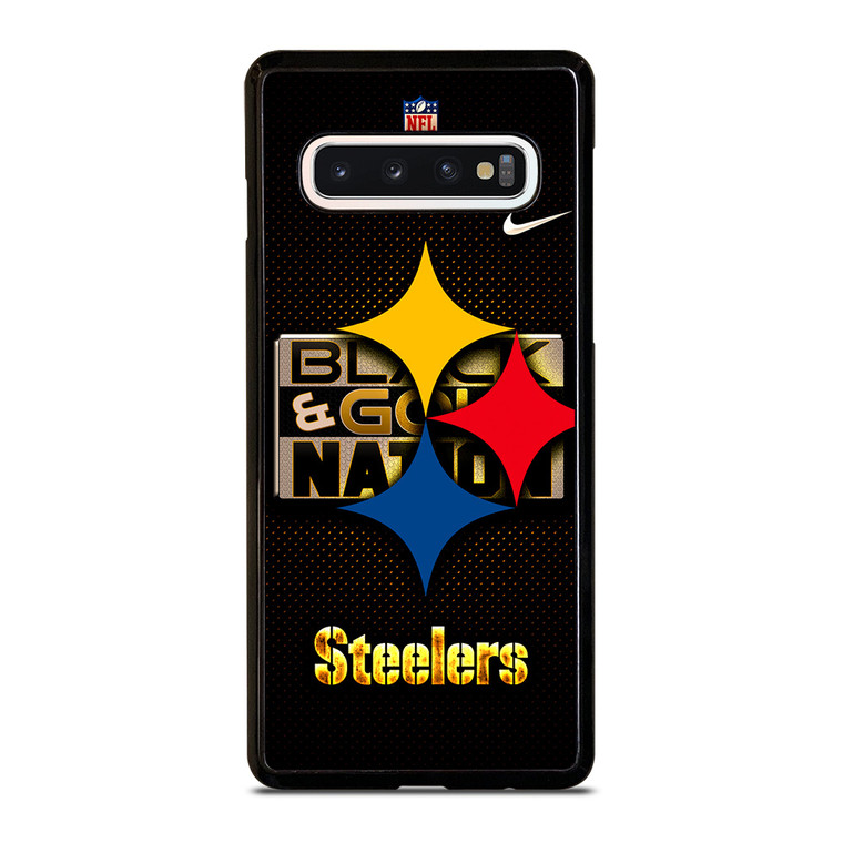 PITTSBURGH STEELERS BLACK AND GO NATION Samsung Galaxy S10 Case