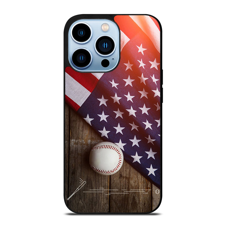 BASEBALL BALL AND FLAG iPhone 13 Pro Max Case BASEBALL BALL AND FLAG iPhone 13 Pro Max Case
