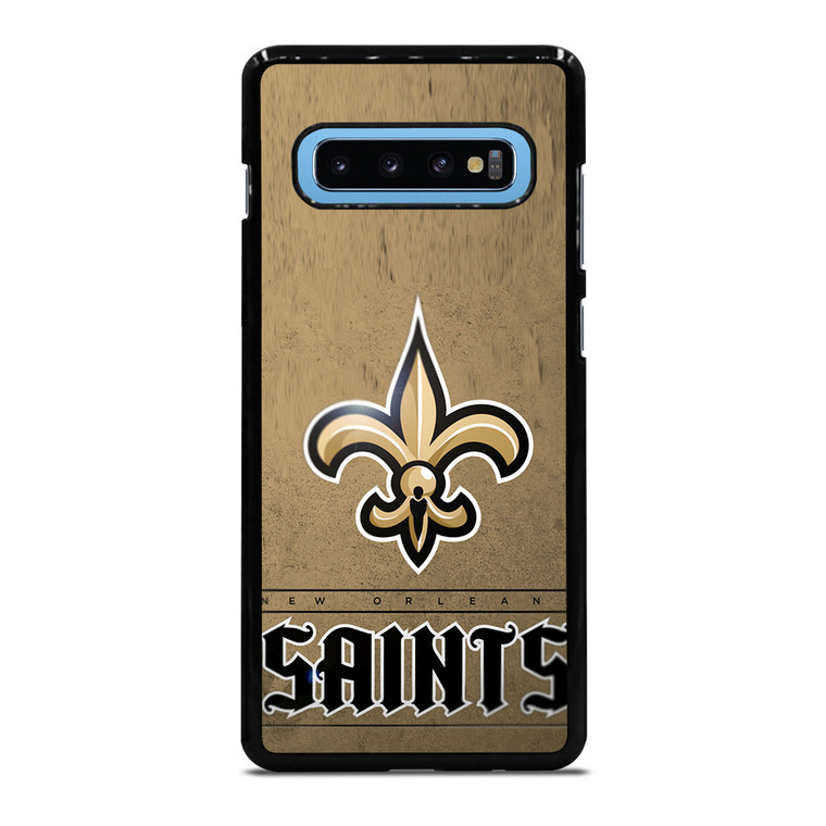 NEW ORLEANS SAINTS LOGO AND BACKGROUND Samsung Galaxy S10 Plus Case