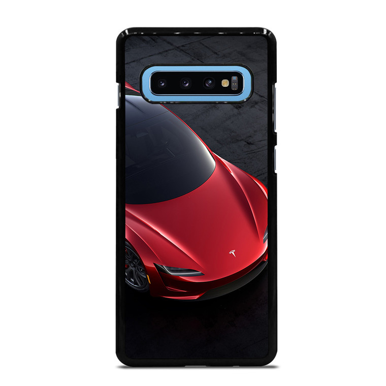 TESLA RED ELECTRIC CAR Samsung Galaxy S10 Plus Case