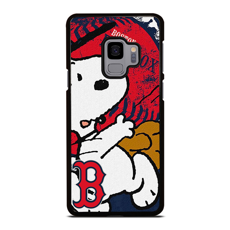 BOSTON RED SOX BASEBALL SNOOPY Samsung Galaxy S9 Case