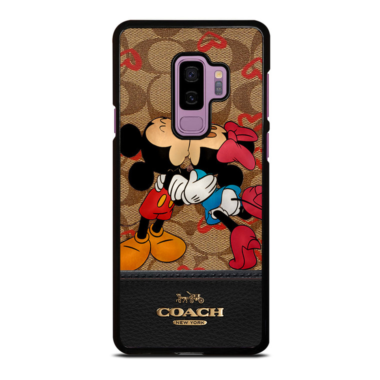 COACH NEW YORK BROWN MICKEY AND MINNIE MOUSE Samsung Galaxy S9 Plus Case