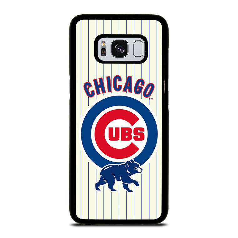 CHICAGO CUBS BASEBALL STRIPES LOGO Samsung Galaxy S8 Case