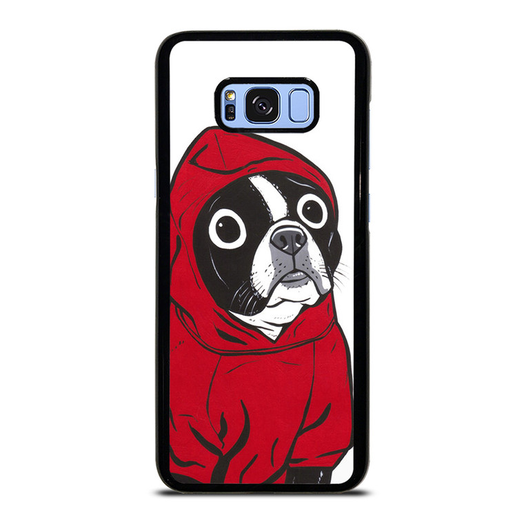 BOSTON TERRIER IN A RED HOODIE Samsung Galaxy S8 Plus Case