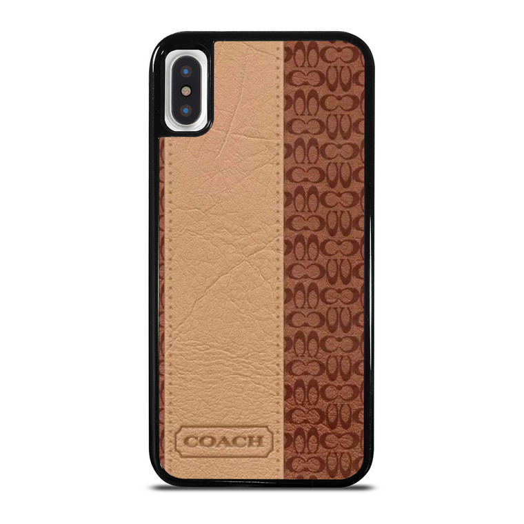 COACH NEW YORK BROWN LEATHER iPhone X / XS Case