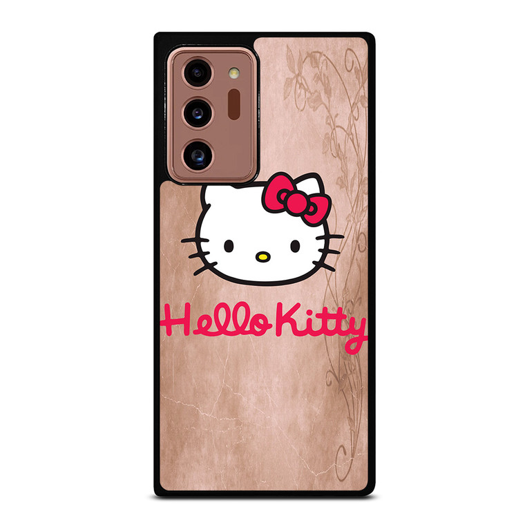 HELLO KITTY FACE WOOD Samsung Galaxy Note 20 Ultra Case