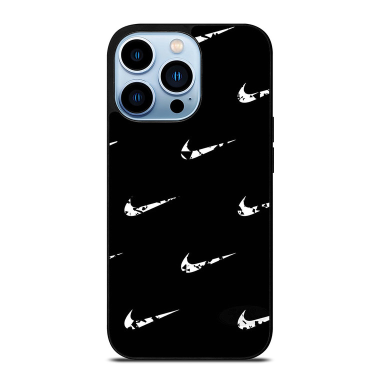 BLACK NIKE LOGO PATTERN iPhone 13 Pro Max Case