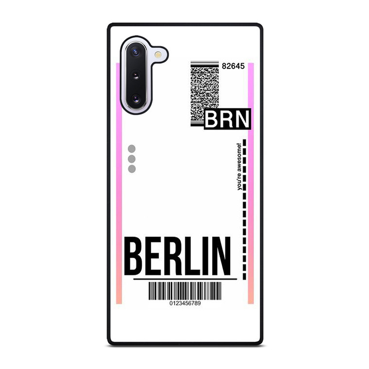 BERLIN BOARDING PASS Samsung Galaxy Note 10 Case