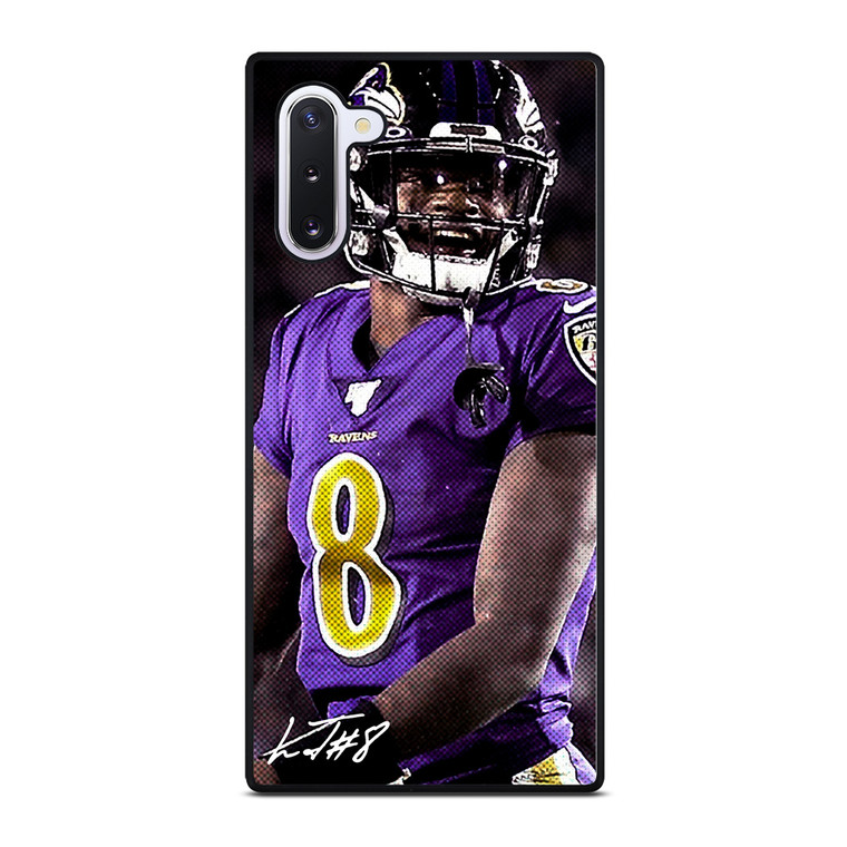 LAMAR JACKSON BALTIMORE RAVENS SIGNATURE Samsung Galaxy Note 10 Case