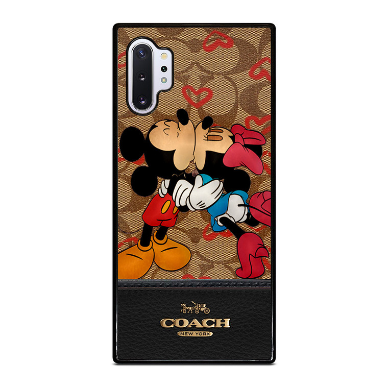 COACH NEW YORK BROWN MICKEY AND MINNIE MOUSE Samsung Galaxy Note 10 Plus Case