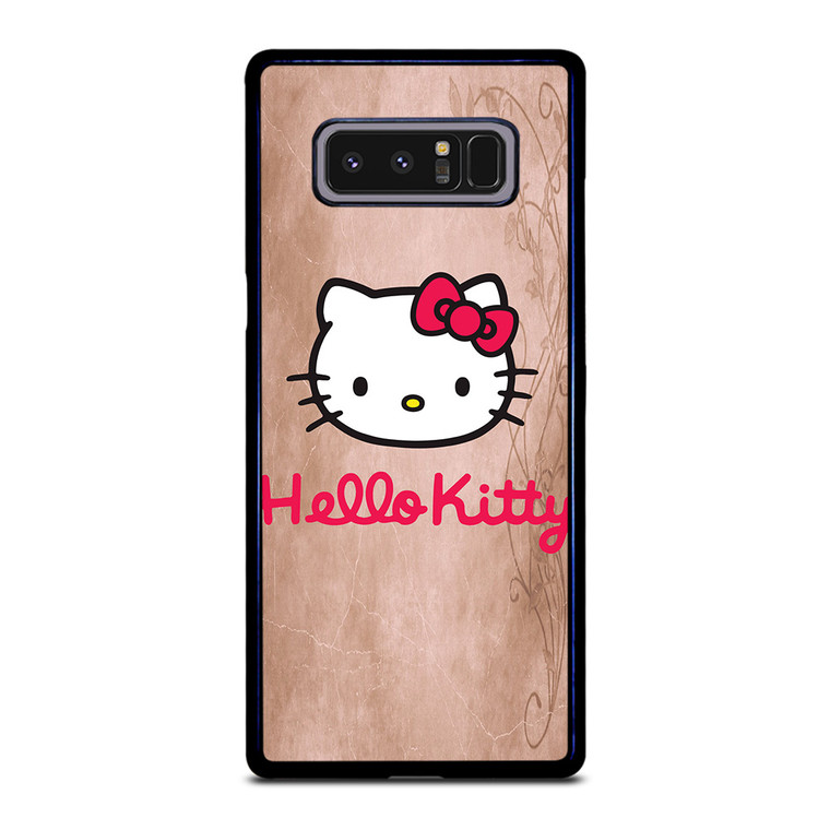 HELLO KITTY FACE WOOD Samsung Galaxy Note 8 Case