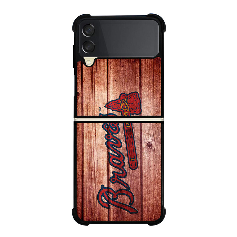 ATLANTA BRAVES BASEBALL WOOD Samsung Galaxy Z FLip 3 5G Case Cover