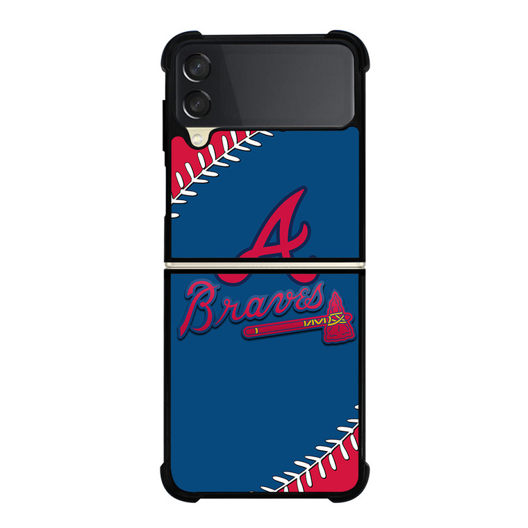 ATLANTA BRAVES ICON BALL BASEBALL Samsung Galaxy Z FLip 3 5G Case Cover