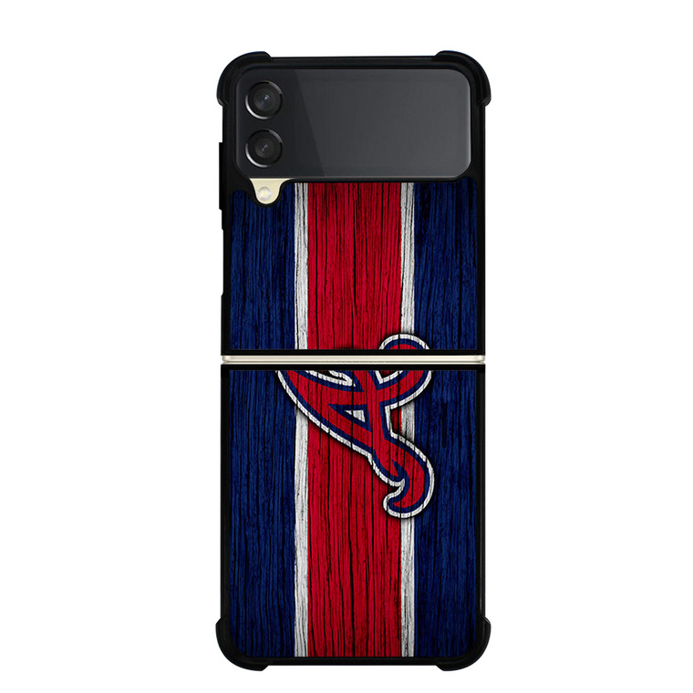 ATLANTA BRAVES MLB LOGO STRIPS Samsung Galaxy Z FLip 3 5G Case Cover