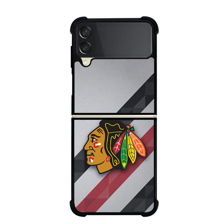 CHICAGO BLACK HAWKS NHL HOCKEY TEAM LOGO Samsung Galaxy Z FLip 3 5G Case Cover