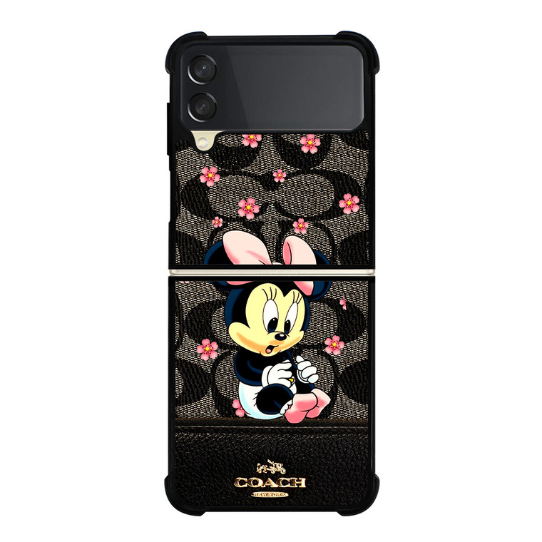 COACH NEW YORK LOGO BABY MINNIE MOUSE Samsung Galaxy Z FLip 3 5G Case Cover