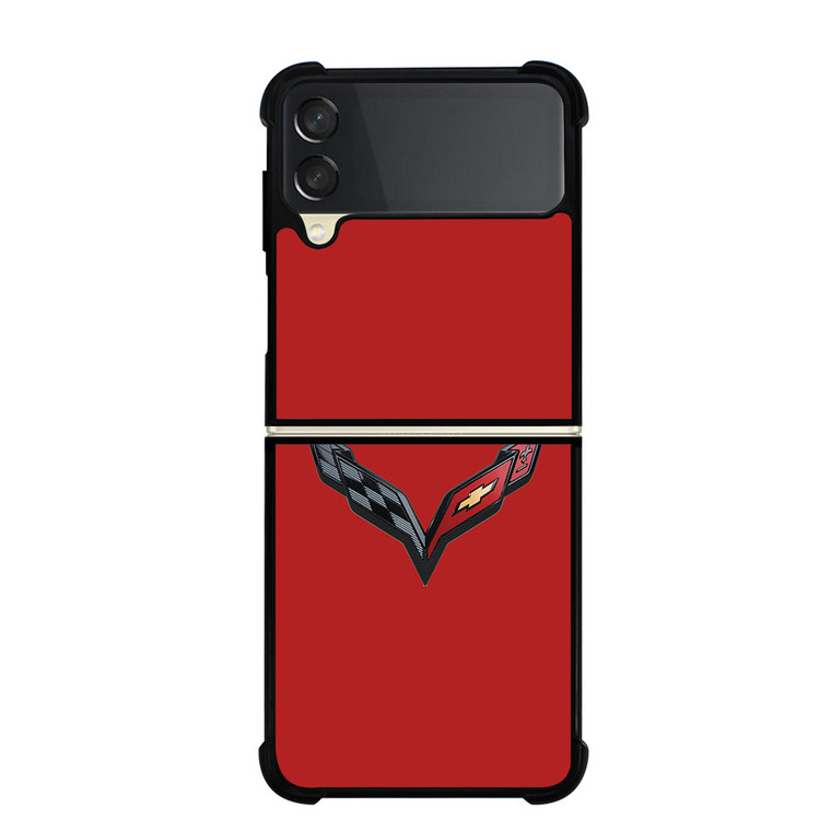 CORVETTE STINGRAY CHEVY RED Samsung Galaxy Z FLip 3 5G Case Cover