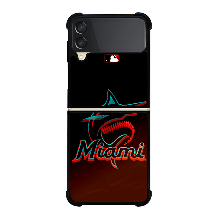 MIAMI MARLINS MLB BASEBALL TEAM LOGO Samsung Galaxy Z FLip 3 5G Case Cover