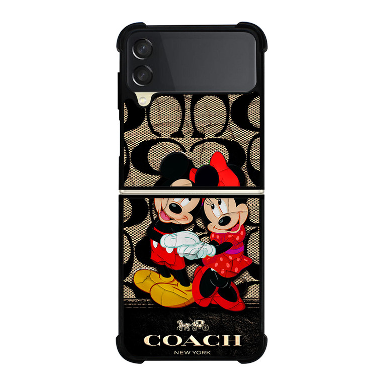 MICKEY MINNIE MOUSE COACH NEW YORK Samsung Galaxy Z FLip 3 5G Case Cover