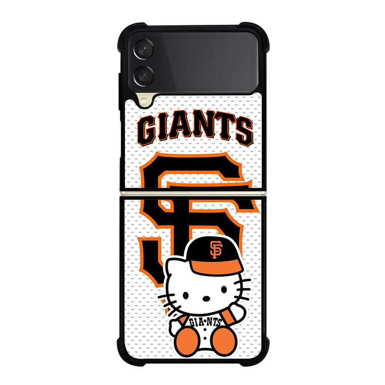 SAN FRANCISCO GIANTS MLB HELLO KITTY Samsung Galaxy Z FLip 3 5G Case Cover SAN FRANCISCO GIANTS MLB HELLO KITTY Samsung Galaxy Z FLip 3 5G Case Cover