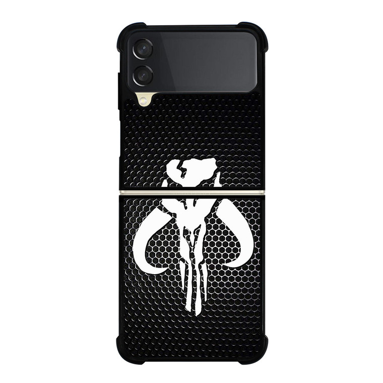 STAR WARS MANDALORIAN LOGO CARBON Samsung Galaxy Z FLip 3 5G Case Cover