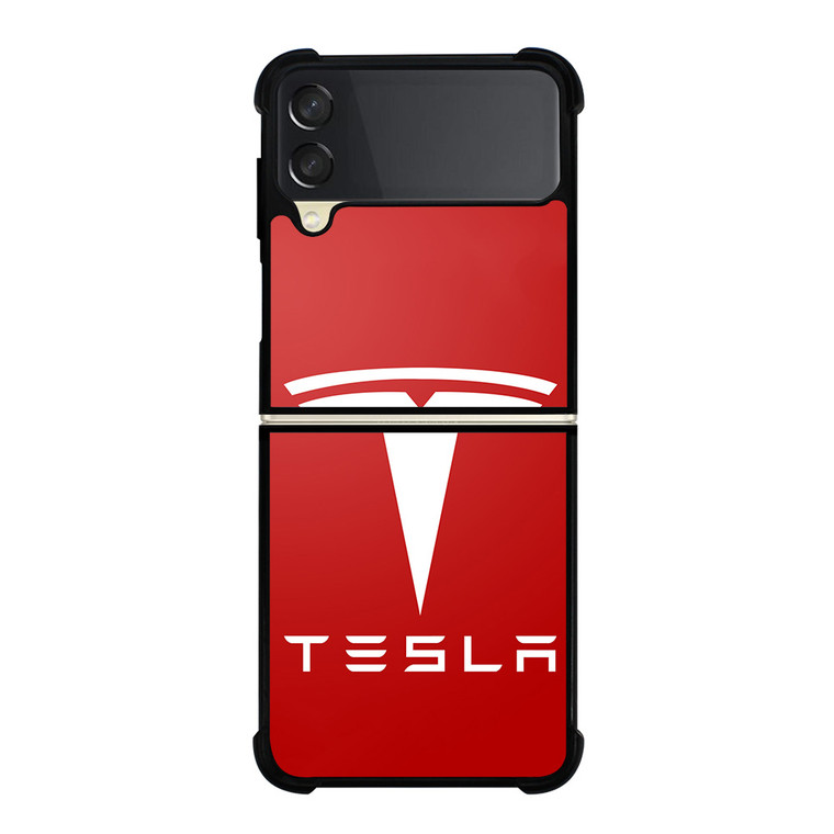 TESLA MOTORS RED LOGO Samsung Galaxy Z FLip 3 5G Case Cover TESLA MOTORS RED LOGO Samsung Galaxy Z FLip 3 5G Case Cover