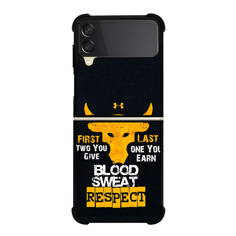 UNDER ARMOUR PROJECT ROCK BLOOD SWEAT Samsung Galaxy Z FLip 3 5G Case Cover