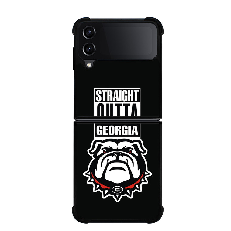 GEORGIA BULLDOGS UGA STRAIGHT OUTTA Samsung Galaxy Z FLip4 5G Case Cover
