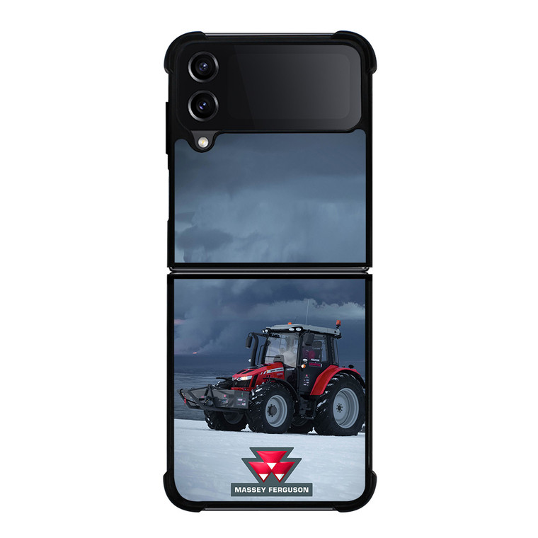 MASSEY FERGUSON TRACKTORS SNOW Samsung Galaxy Z FLip4 5G Case Cover