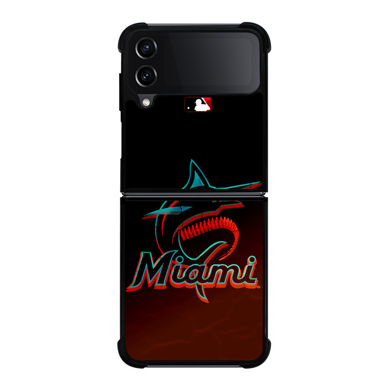 MIAMI MARLINS MLB BASEBALL TEAM LOGO Samsung Galaxy Z FLip4 5G Case Cover