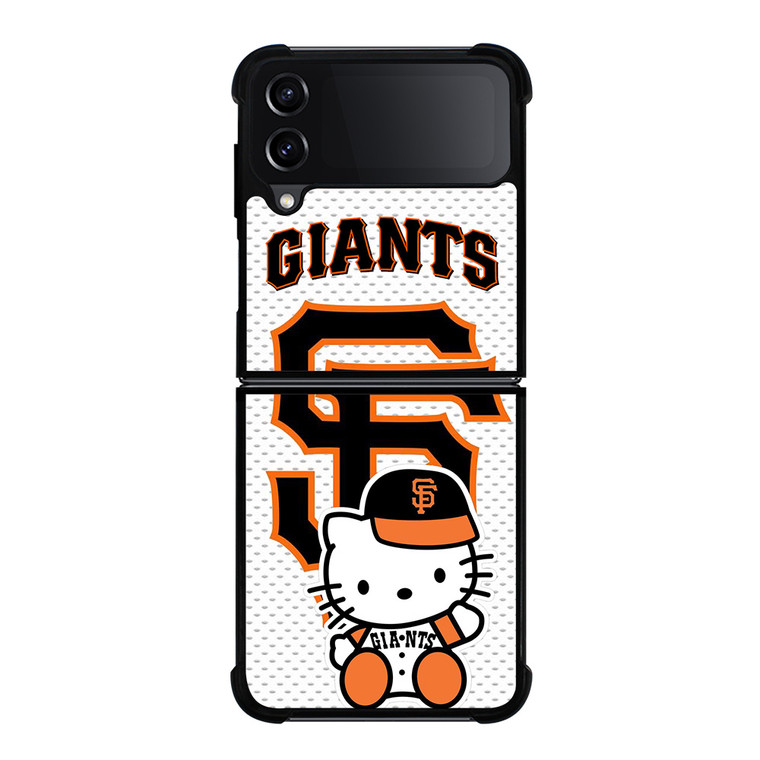 SAN FRANCISCO GIANTS MLB HELLO KITTY Samsung Galaxy Z FLip4 5G Case Cover SAN FRANCISCO GIANTS MLB HELLO KITTY Samsung Galaxy Z FLip4 5G Case Cover