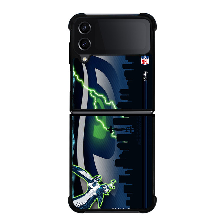 SEATTLE SEAHAWKS LOGO NFL TEAM MASCOT Samsung Galaxy Z FLip4 5G Case Cover