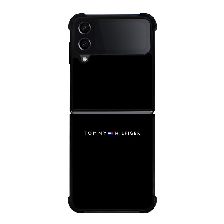 TOMMY HILFIGER BLACK WALL Samsung Galaxy Z FLip4 5G Case Cover