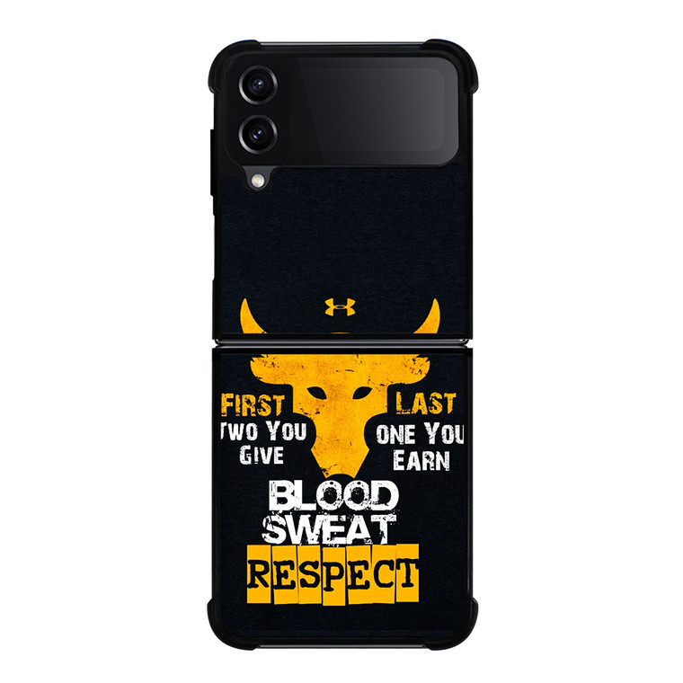 UNDER ARMOUR PROJECT ROCK BLOOD SWEAT Samsung Galaxy Z FLip4 5G Case Cover
